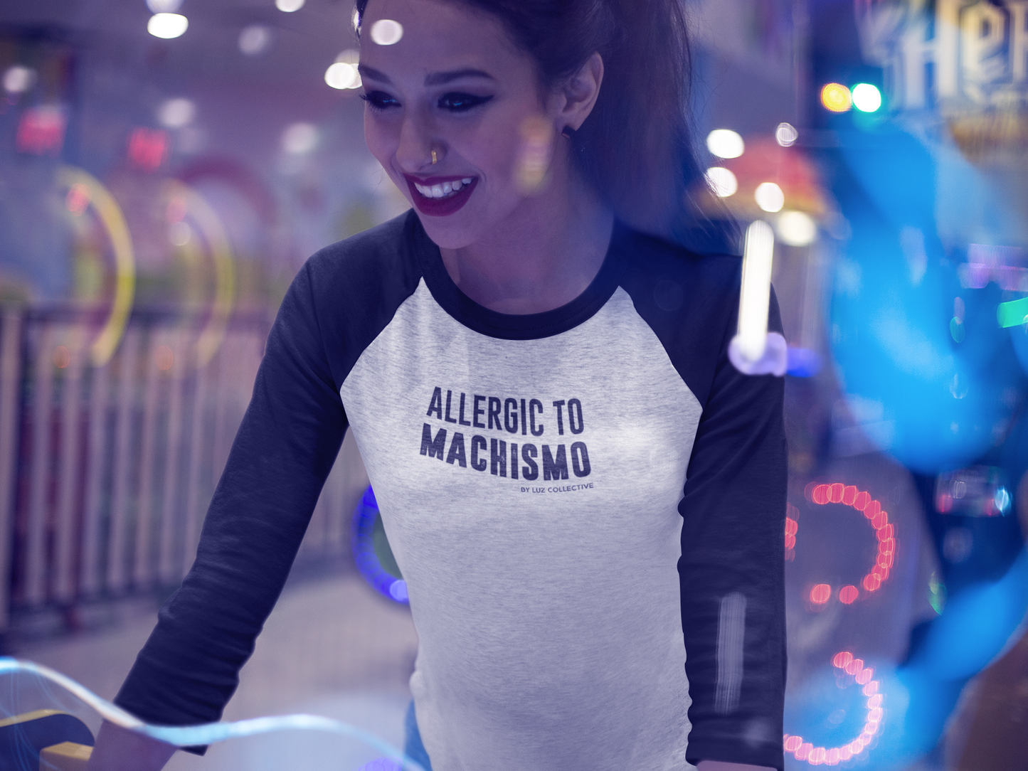 Allergic To Machismo 3/4 Sleeve Tee