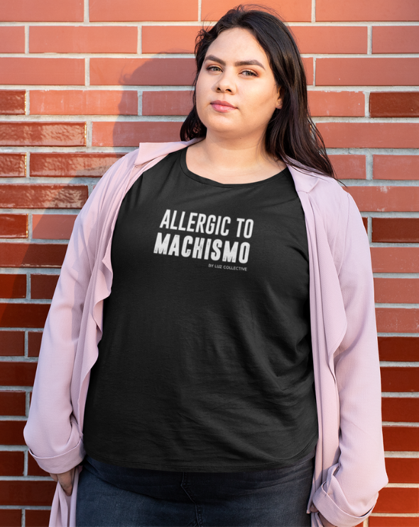 Allergic to Machismo latina empowerment Short-Sleeve Tee white small